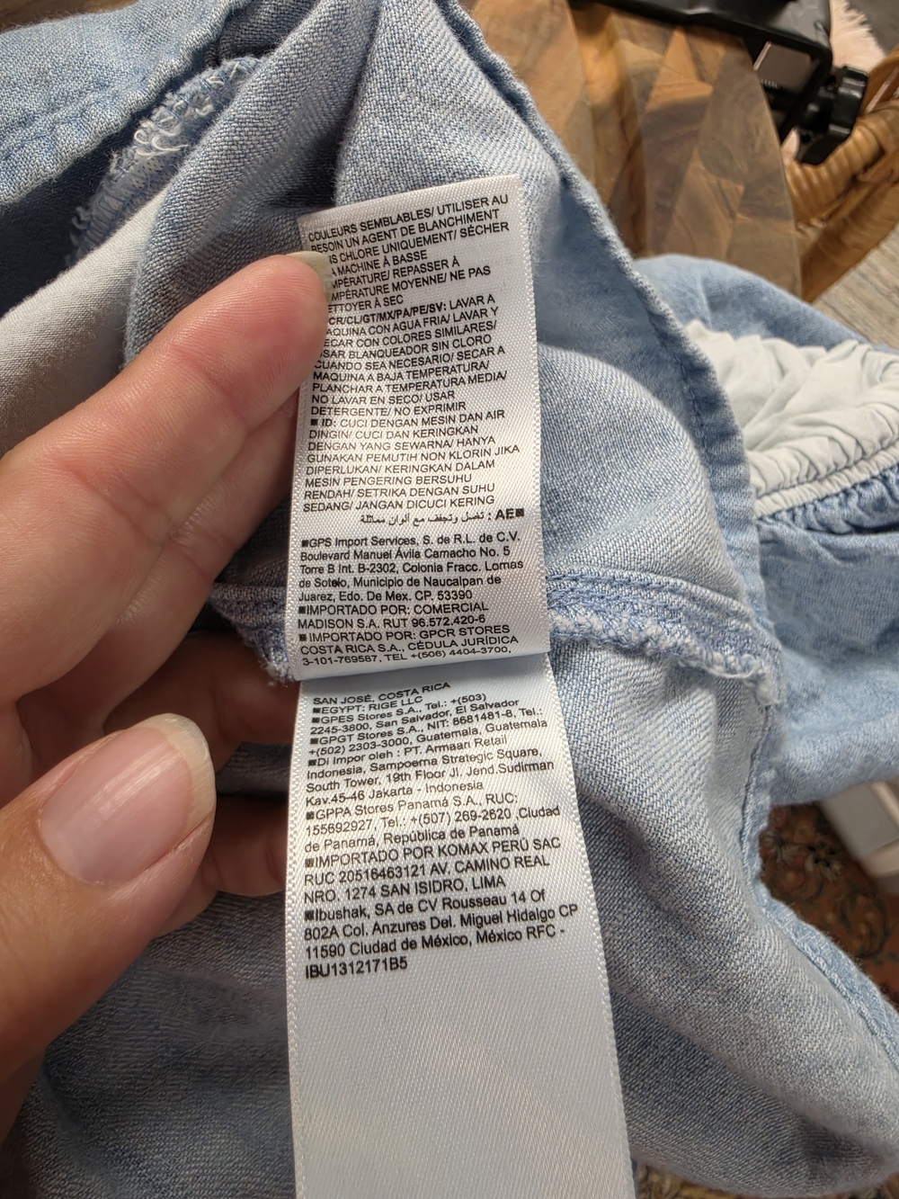 Old Navy Light Blue Puff Sleeve Peplum Blouse - Picture 5 of 5